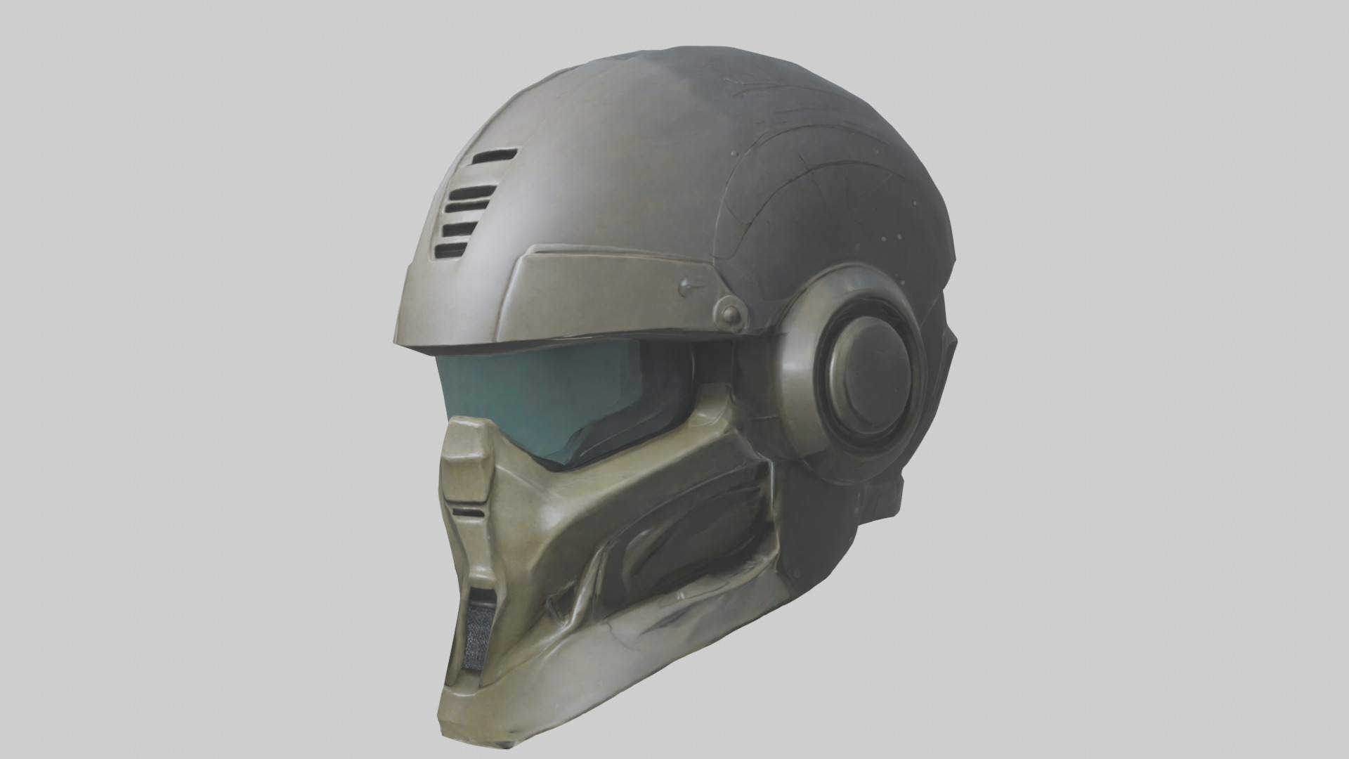 Helmet model Low-poly 3D model_10