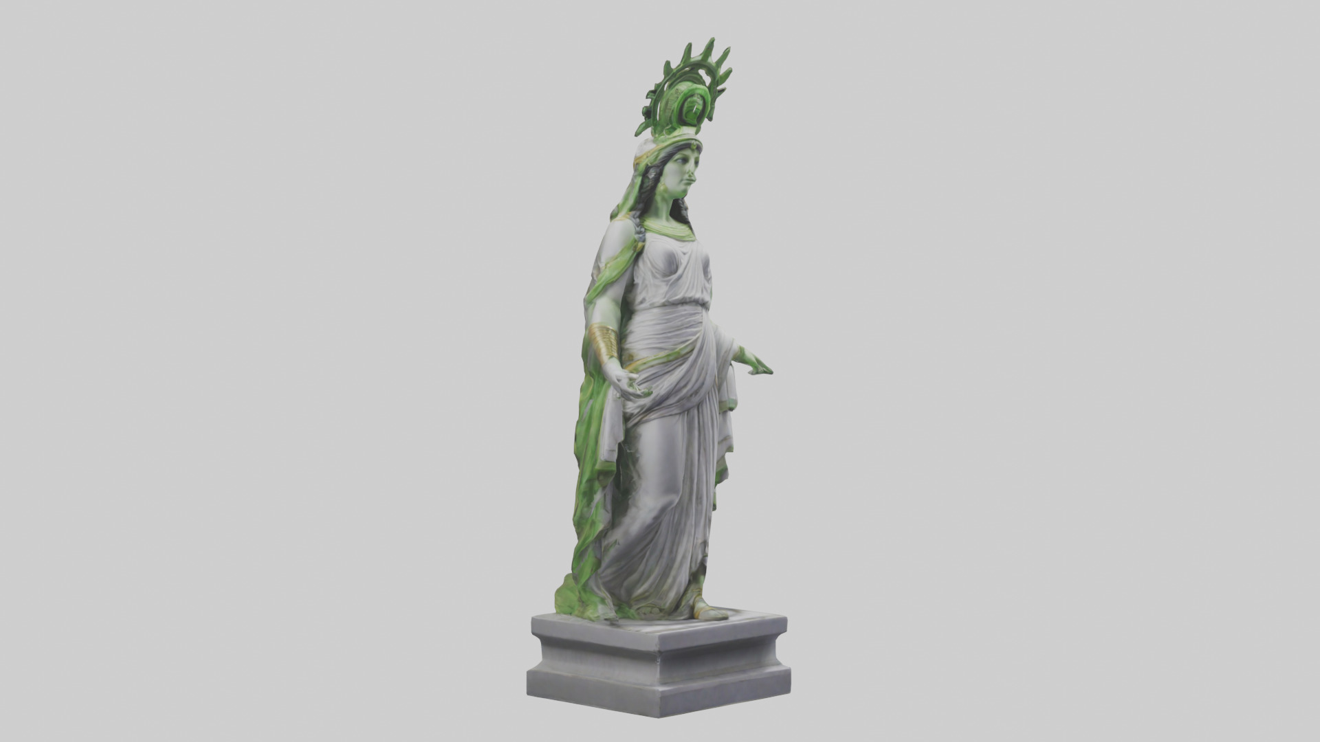 Hera statue model Low-poly 3D model_7