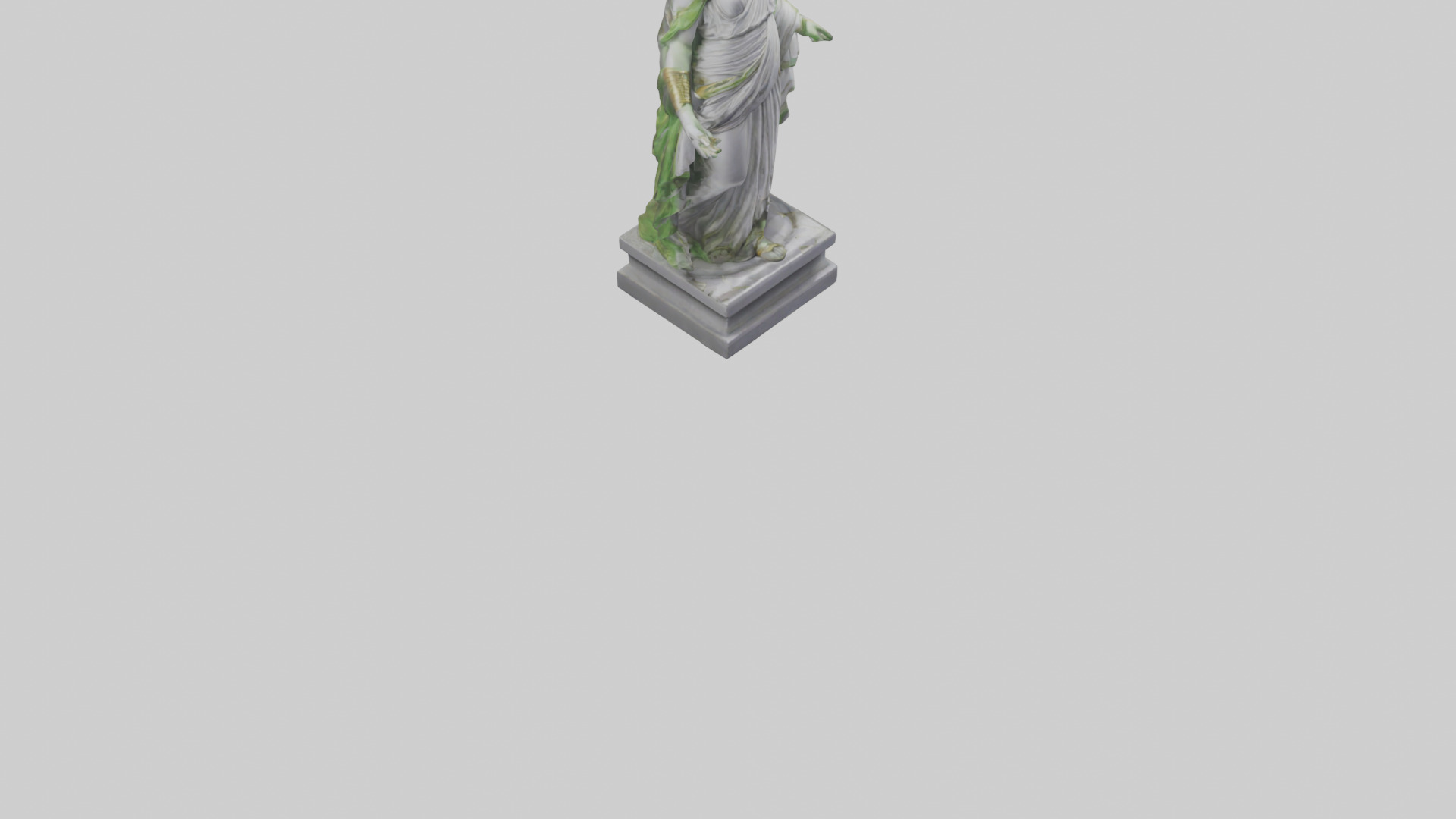Hera statue model Low-poly 3D model_6