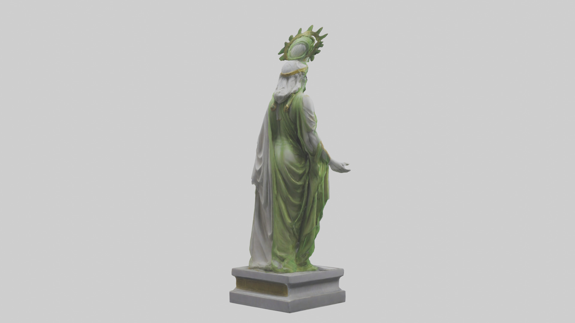 Hera statue model Low-poly 3D model_2