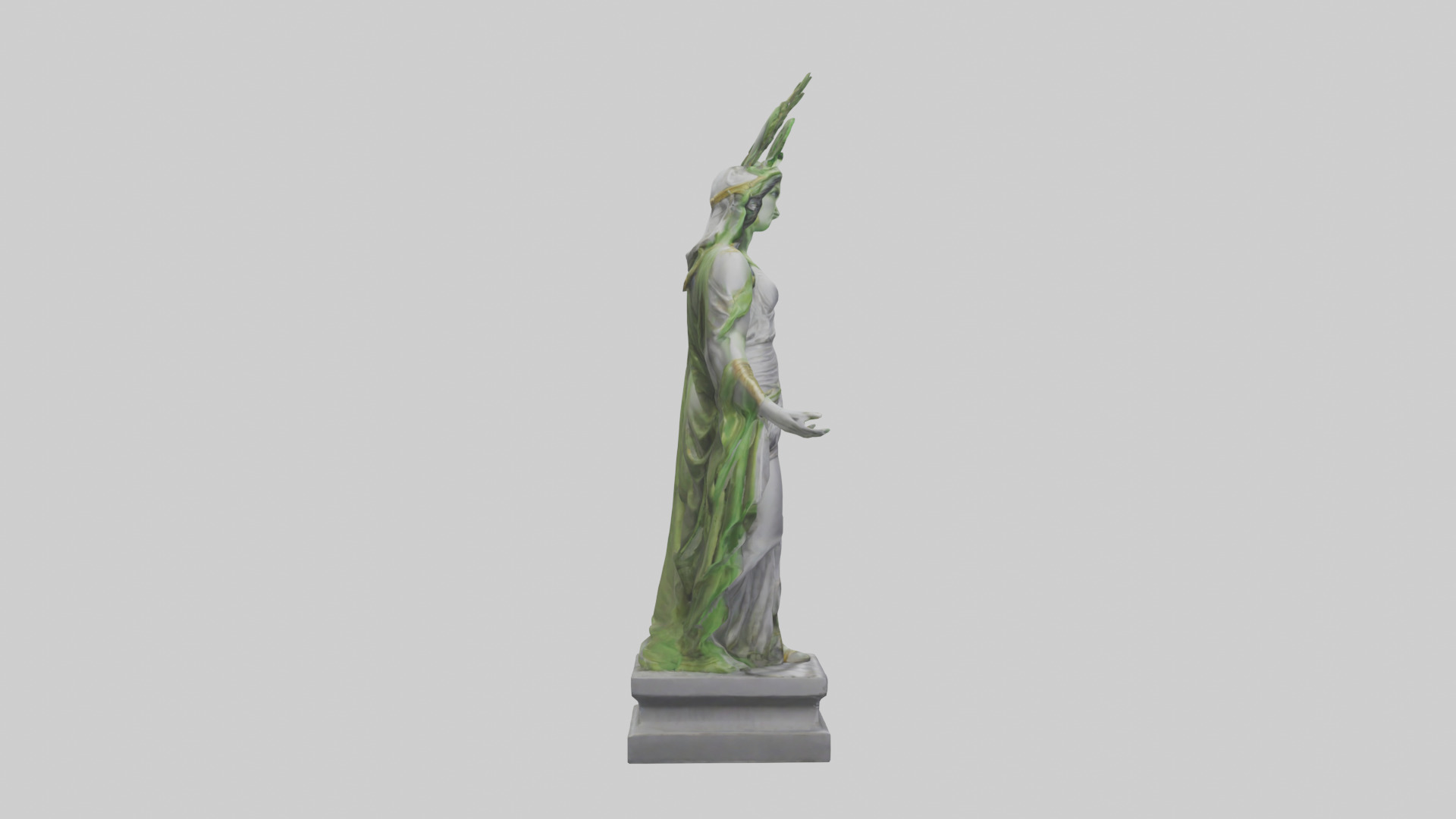 Hera statue model Low-poly 3D model_13