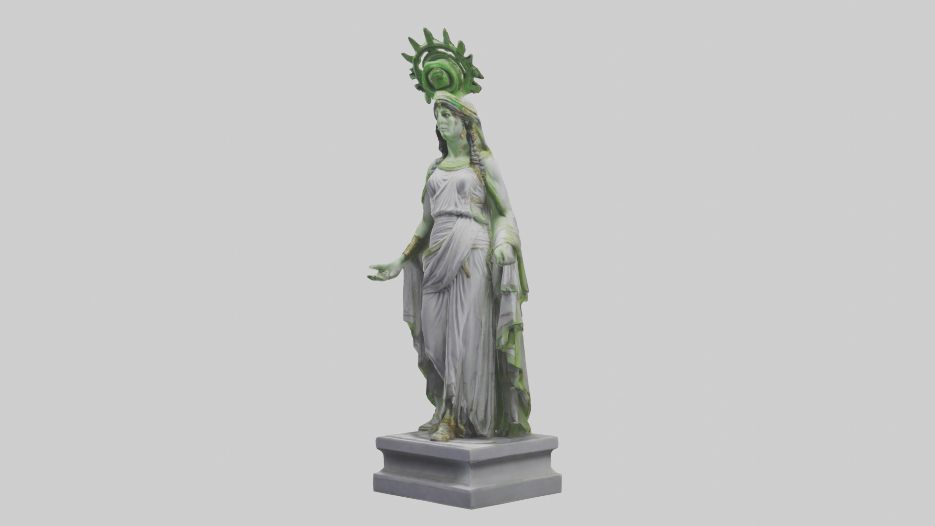 Hera statue model Low-poly 3D model_8