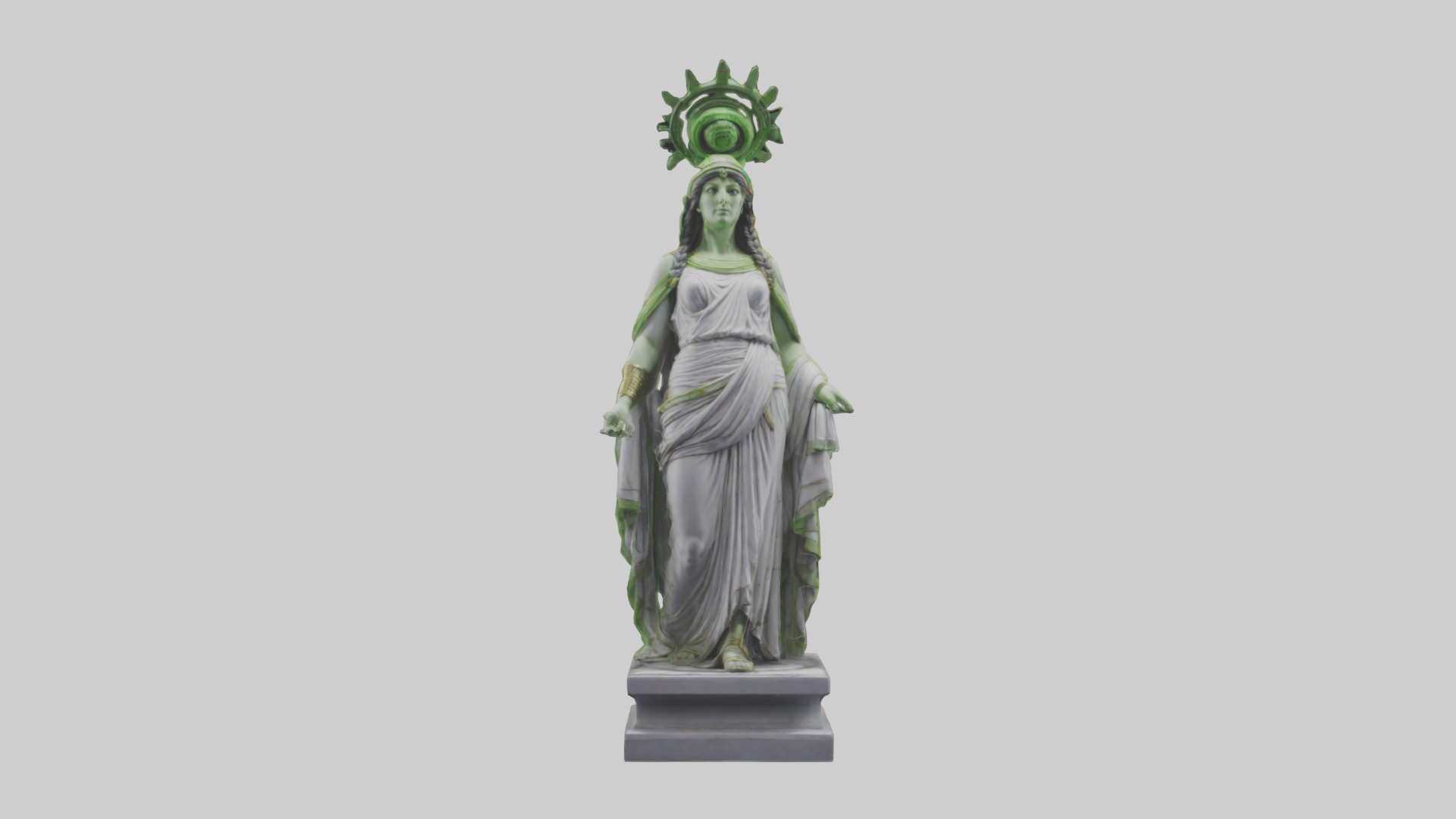Hera statue model Low-poly 3D model_9