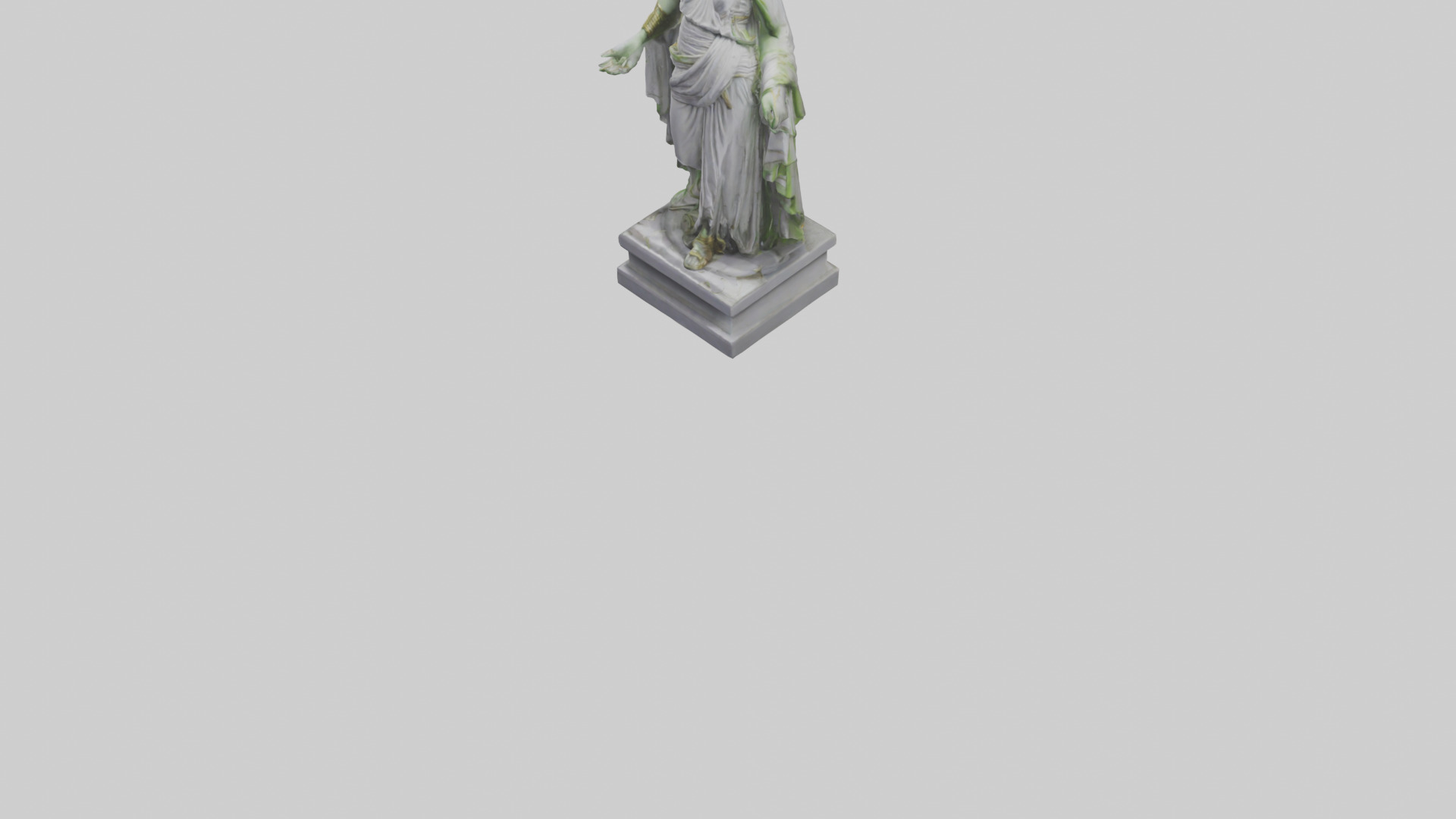 Hera statue model Low-poly 3D model_5