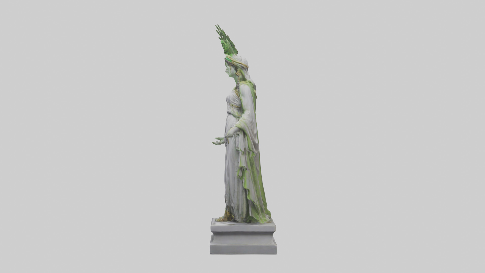 Hera statue model Low-poly 3D model_12