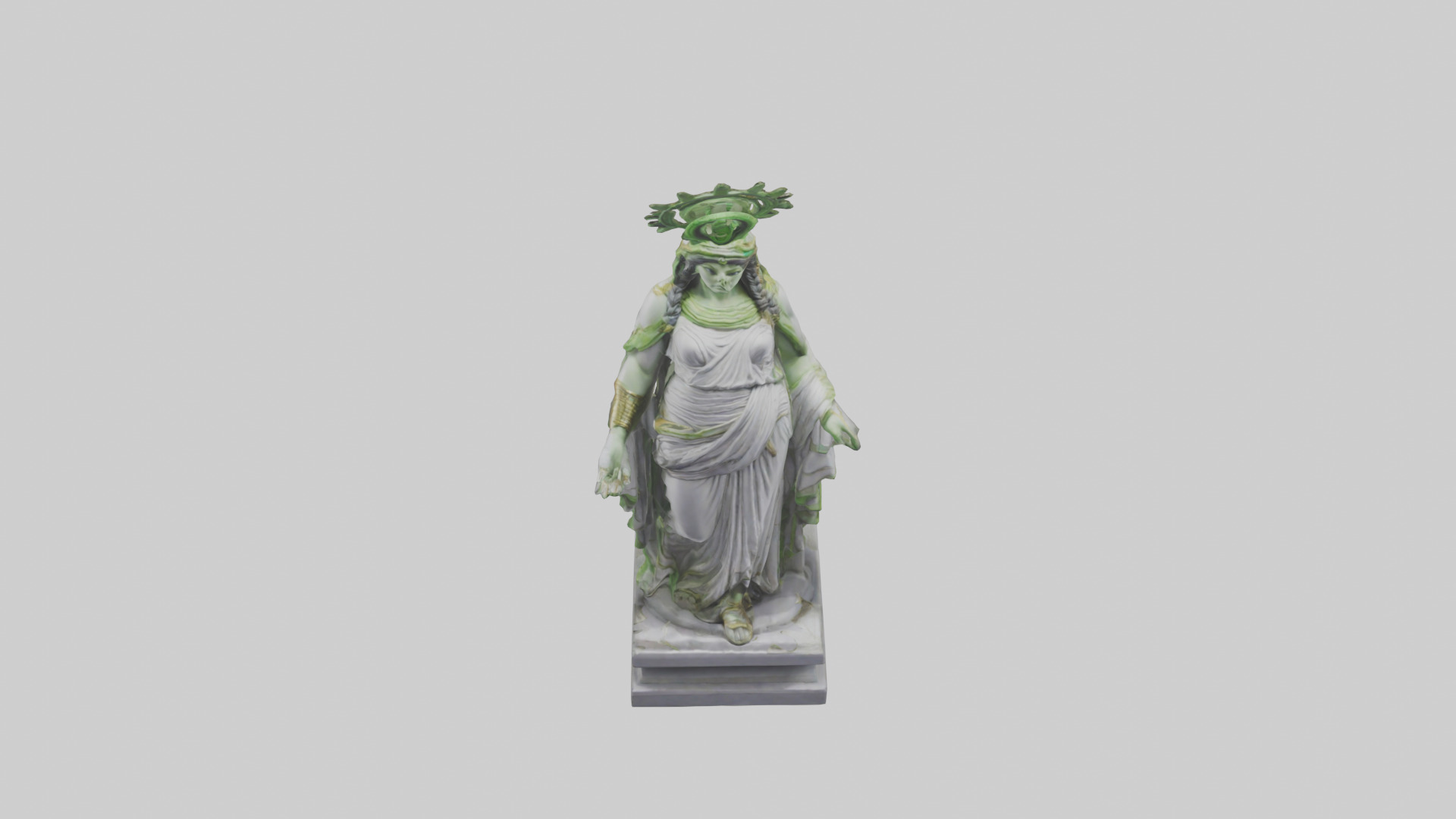 Hera statue model Low-poly 3D model_16