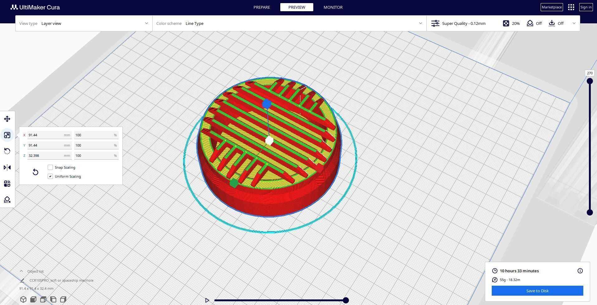 scifi or spaceship manhole 3D print model_1