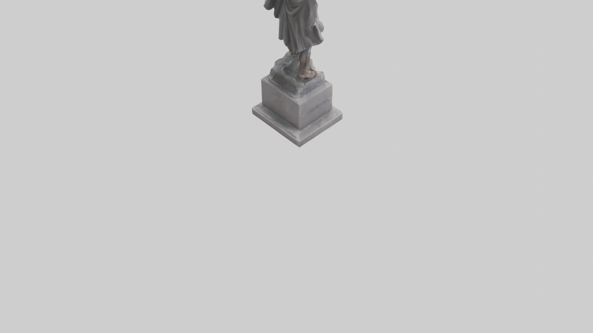Hero of the Revolution Statue model Low-poly 3D model_4