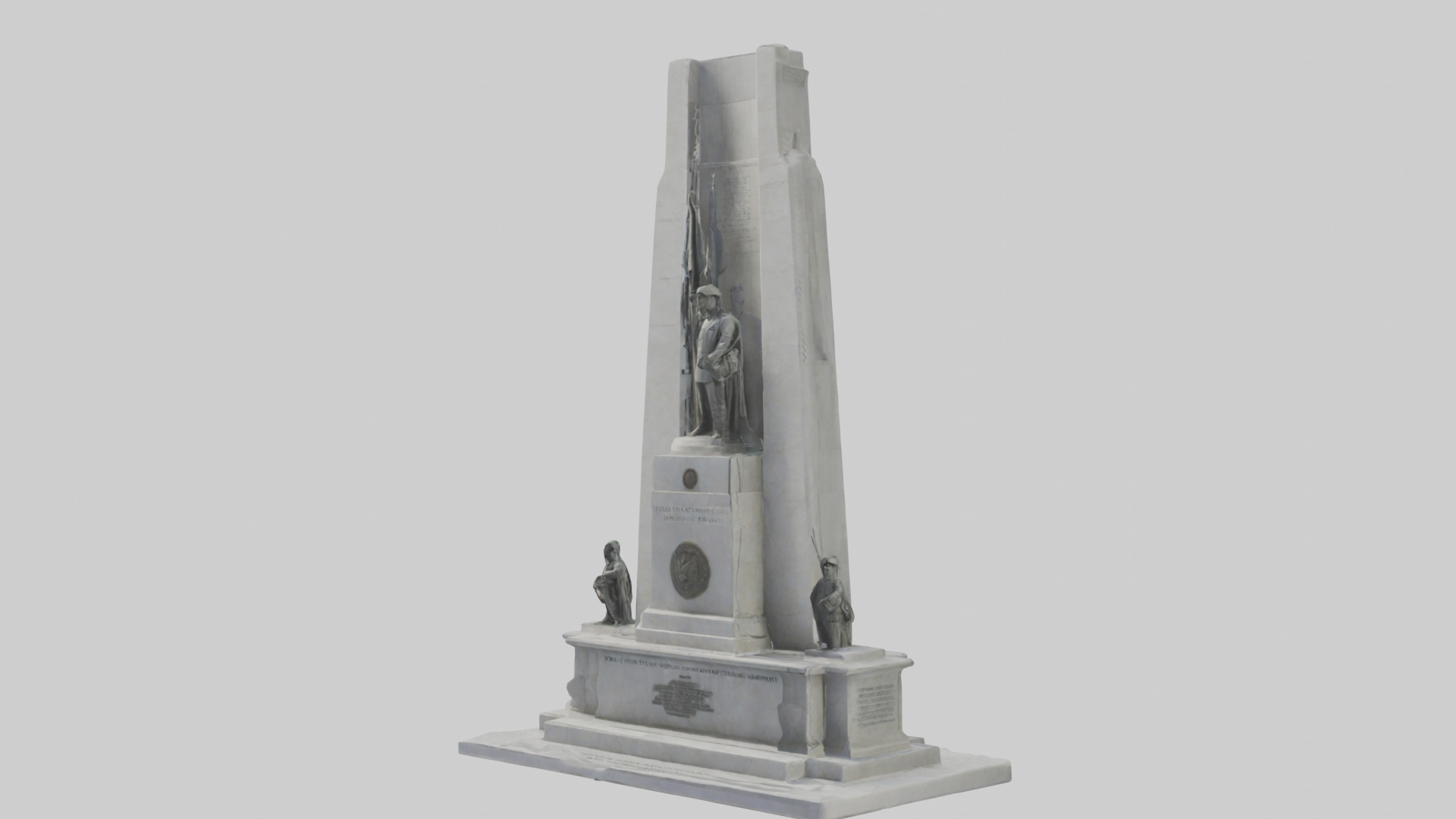 Heroes of Independence monument model Low-poly 3D model_8