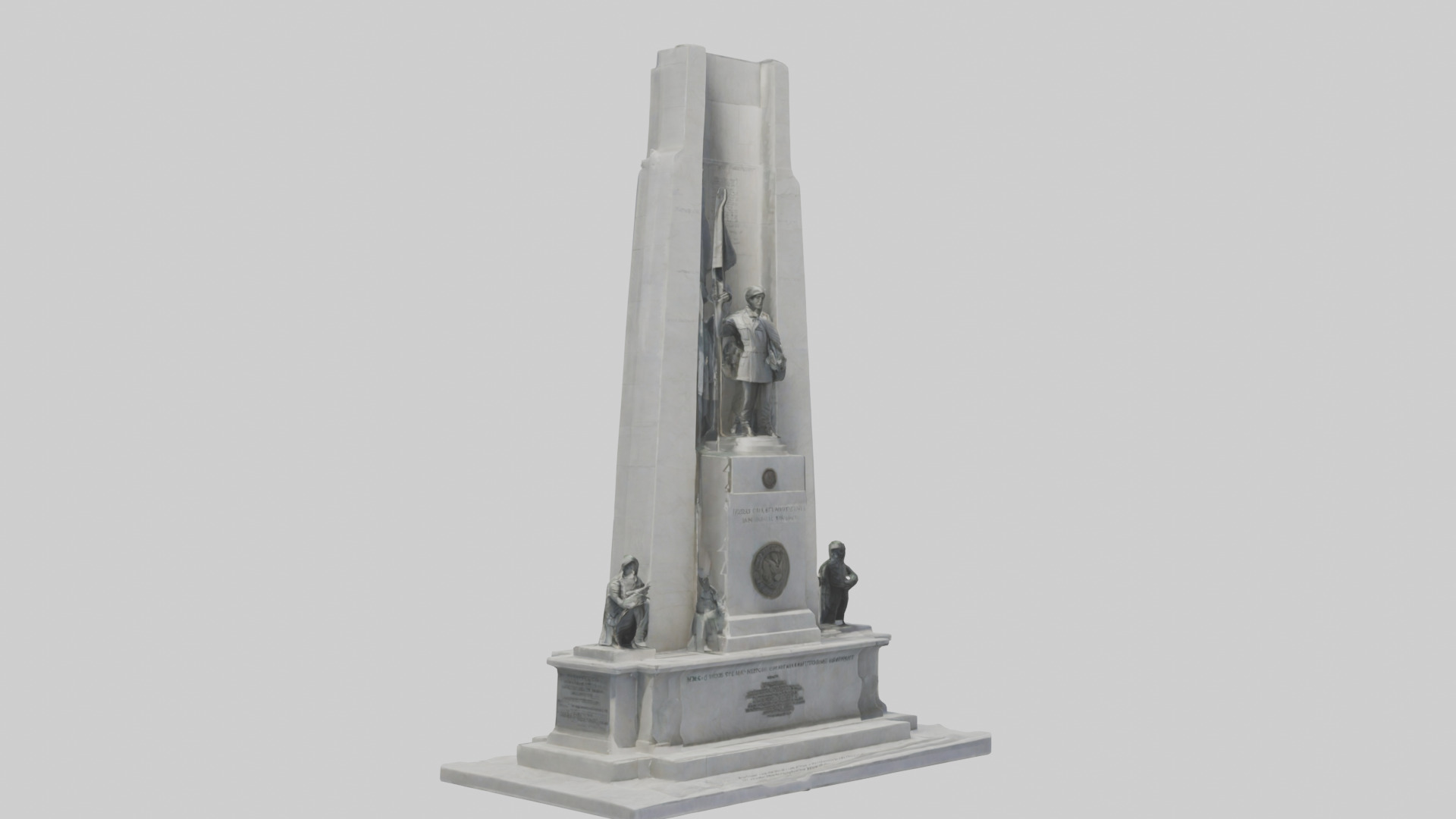Heroes of Independence monument model Low-poly 3D model_11