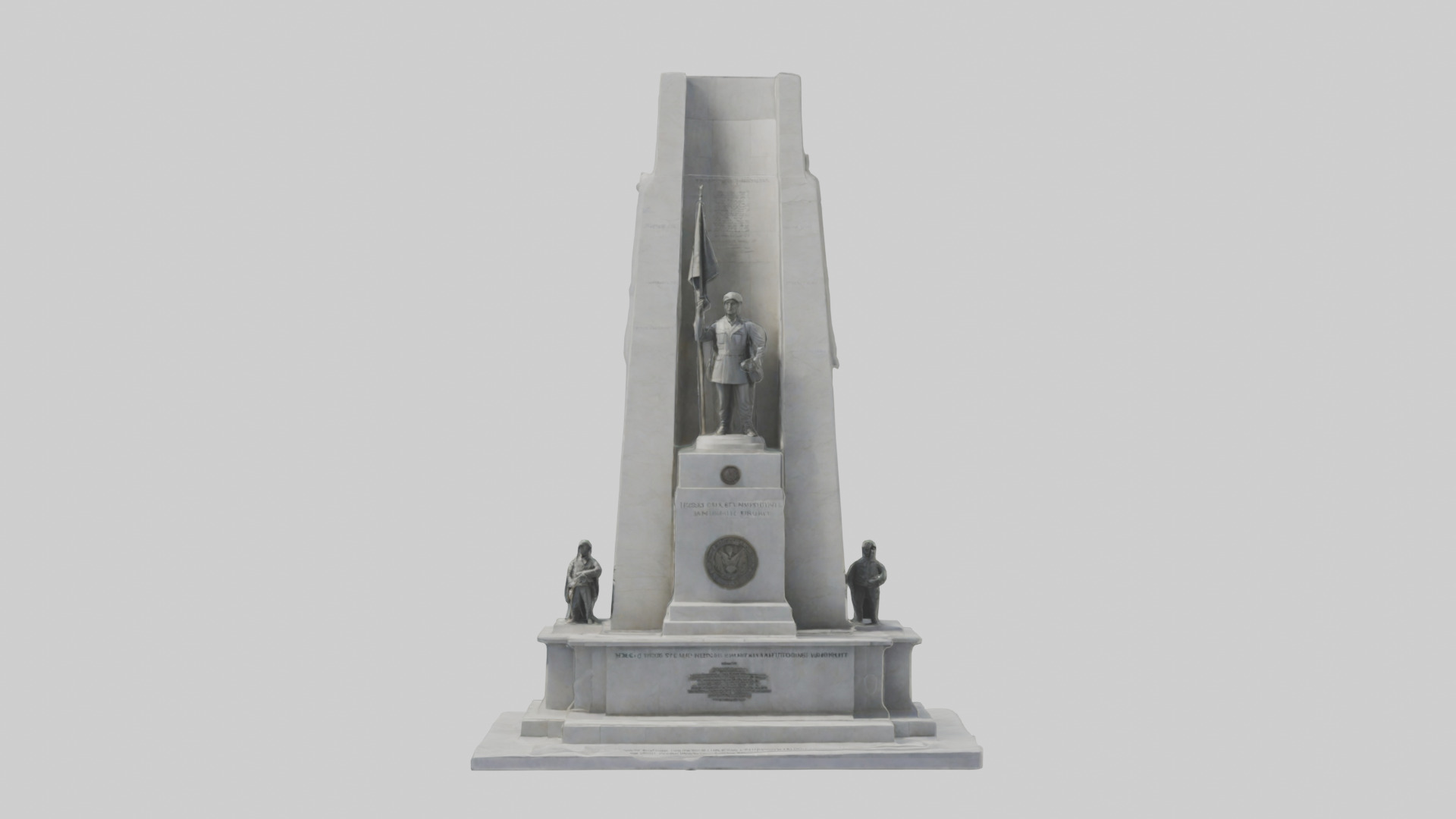 Heroes of Independence monument model Low-poly 3D model_9
