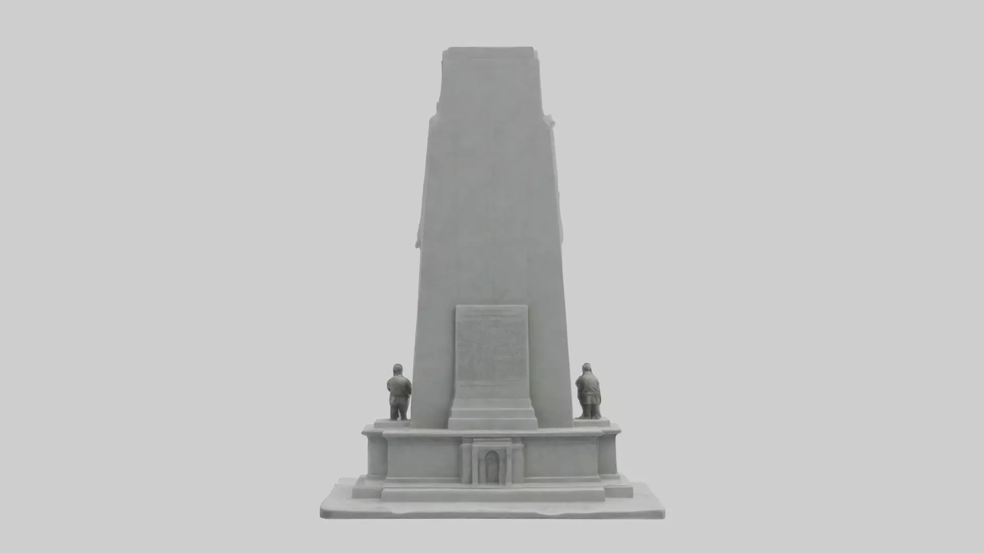 Heroes of Independence monument model Low-poly 3D model_0
