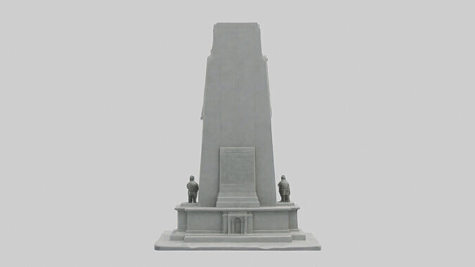Heroes of Independence monument model Low-poly 3D model