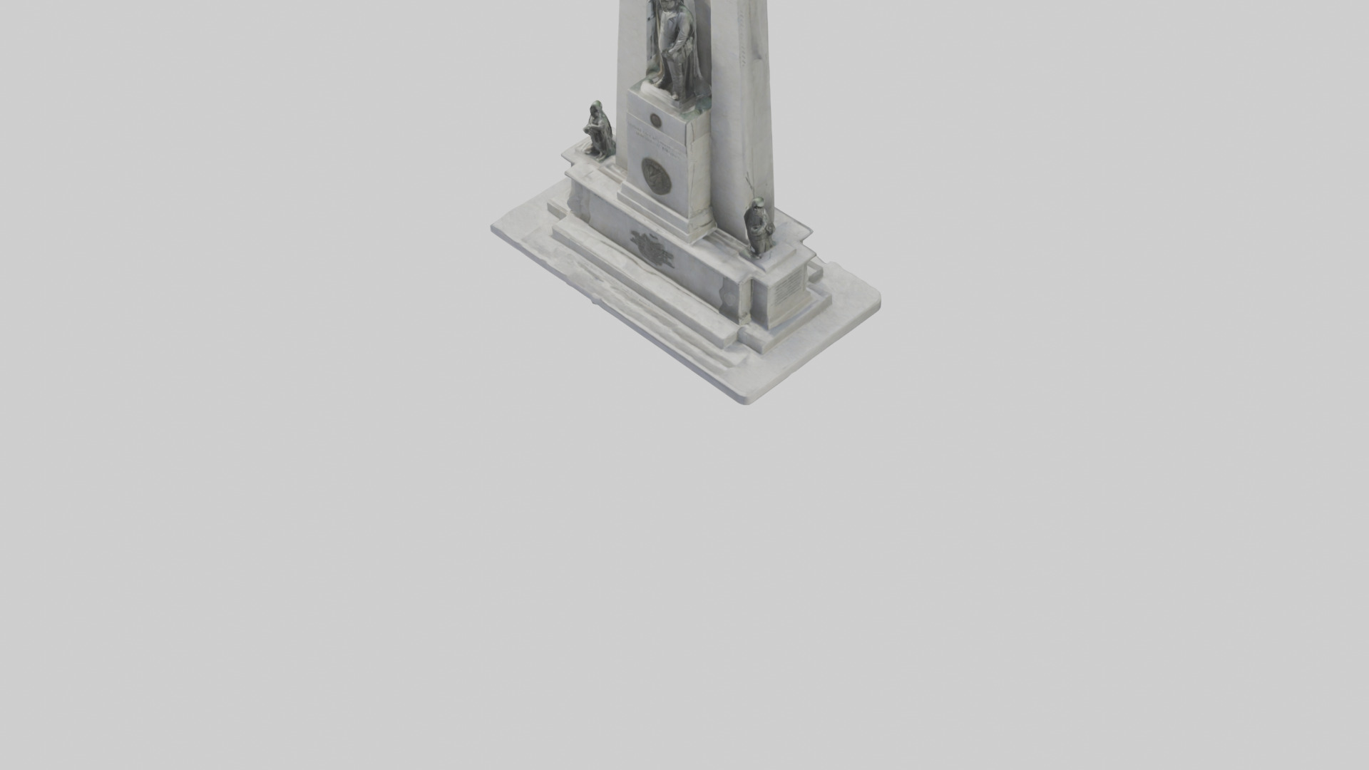 Heroes of Independence monument model Low-poly 3D model_5