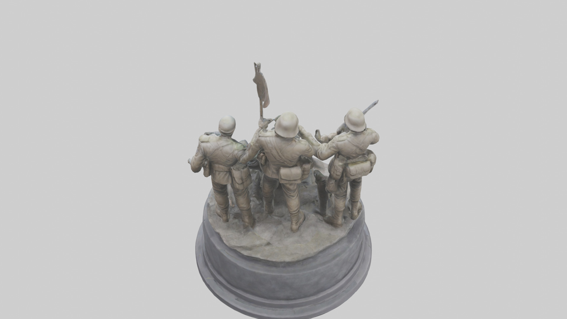 Heroes of the Frontlines statue model Low-poly 3D model_15