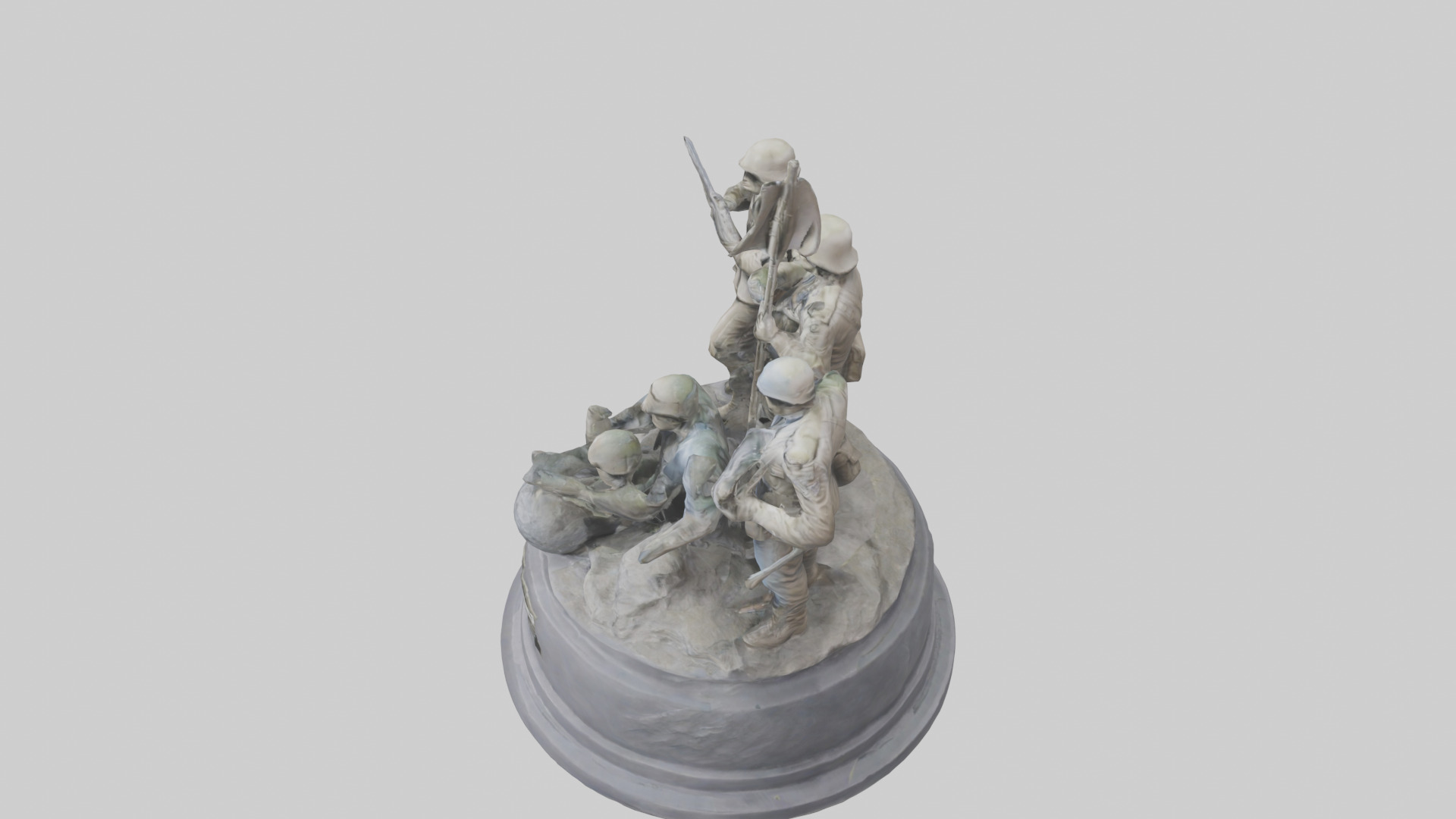 Heroes of the Frontlines statue model Low-poly 3D model_17