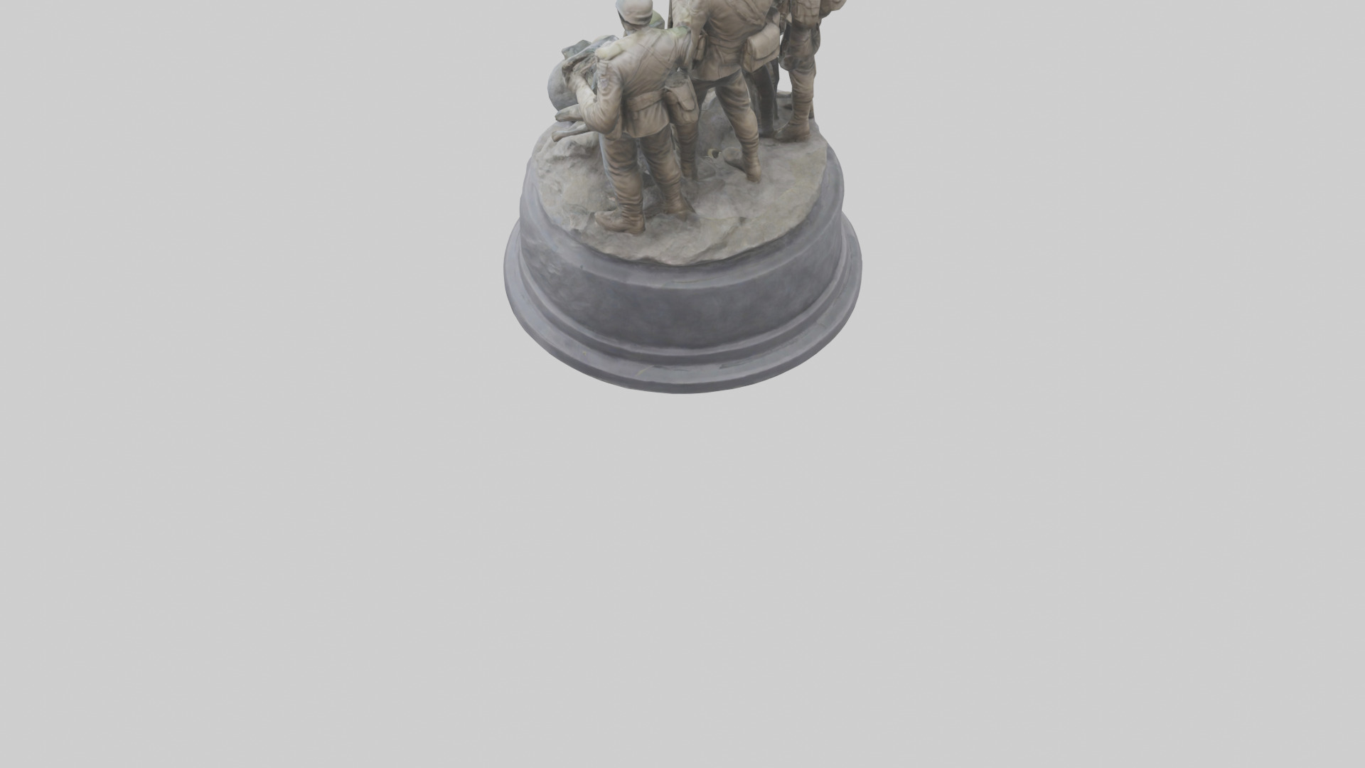 Heroes of the Frontlines statue model Low-poly 3D model_3