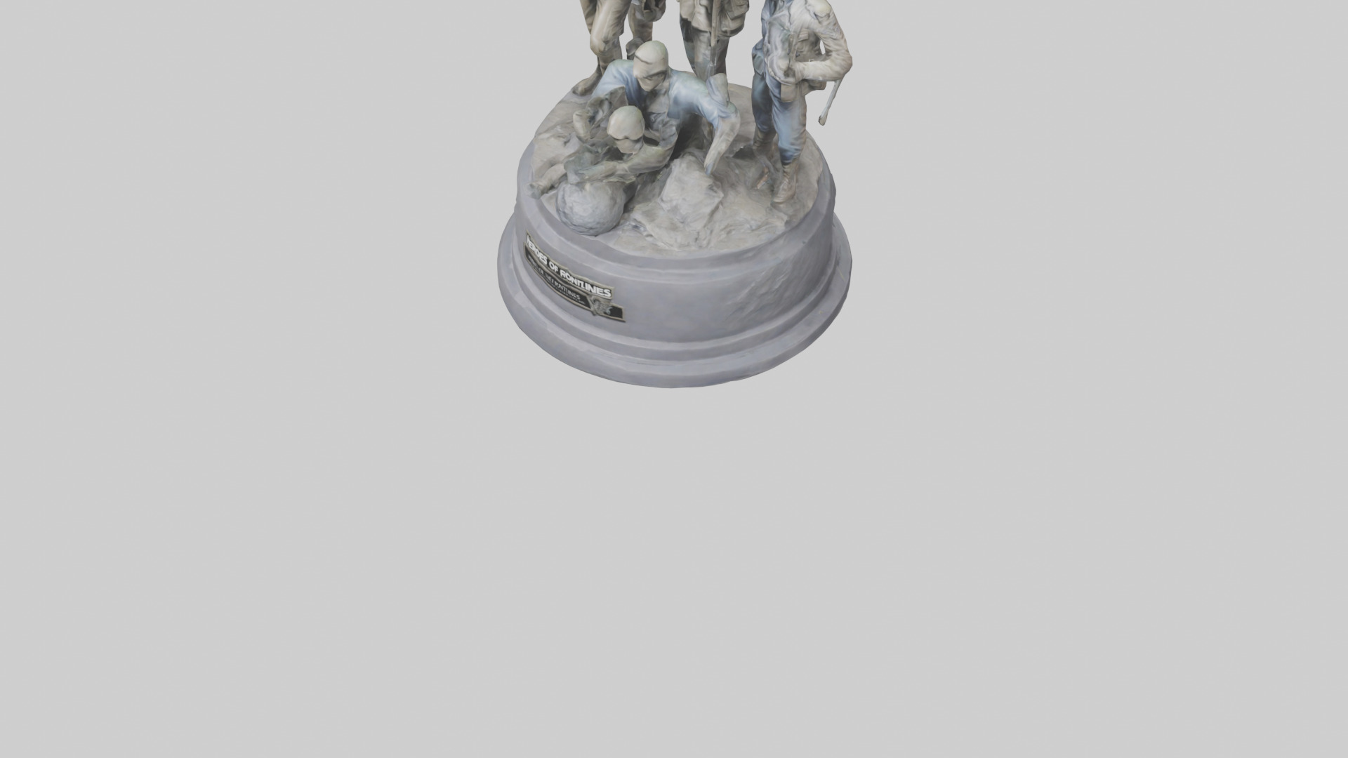 Heroes of the Frontlines statue model Low-poly 3D model_5