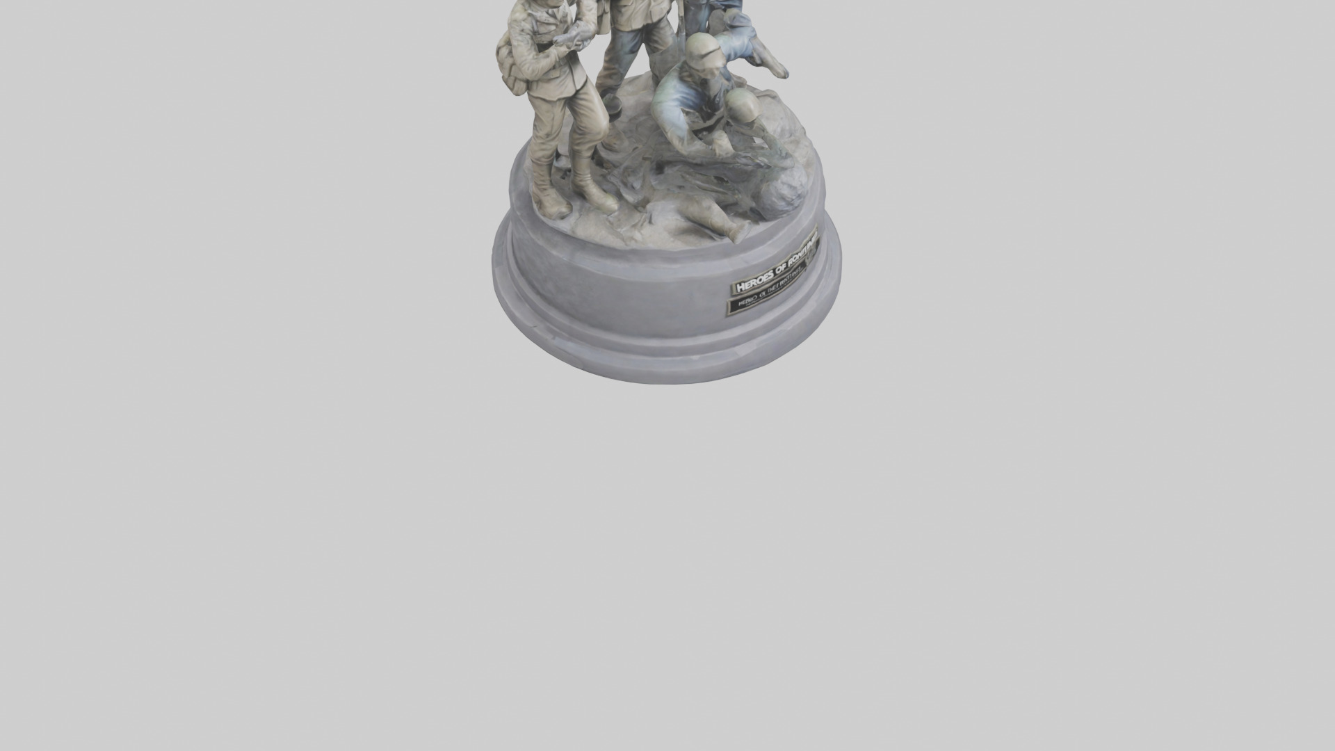 Heroes of the Frontlines statue model Low-poly 3D model_6
