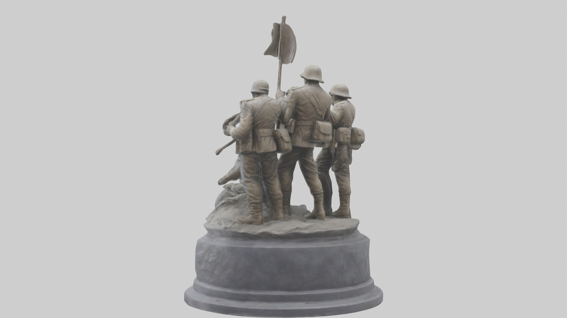 Heroes of the Frontlines statue model Low-poly 3D model_1
