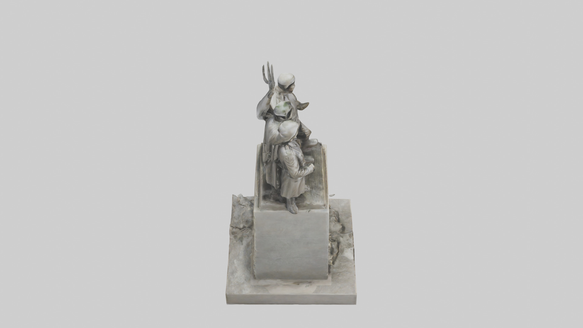 Heroes of the War for Peace statue model Low-poly 3D model_18