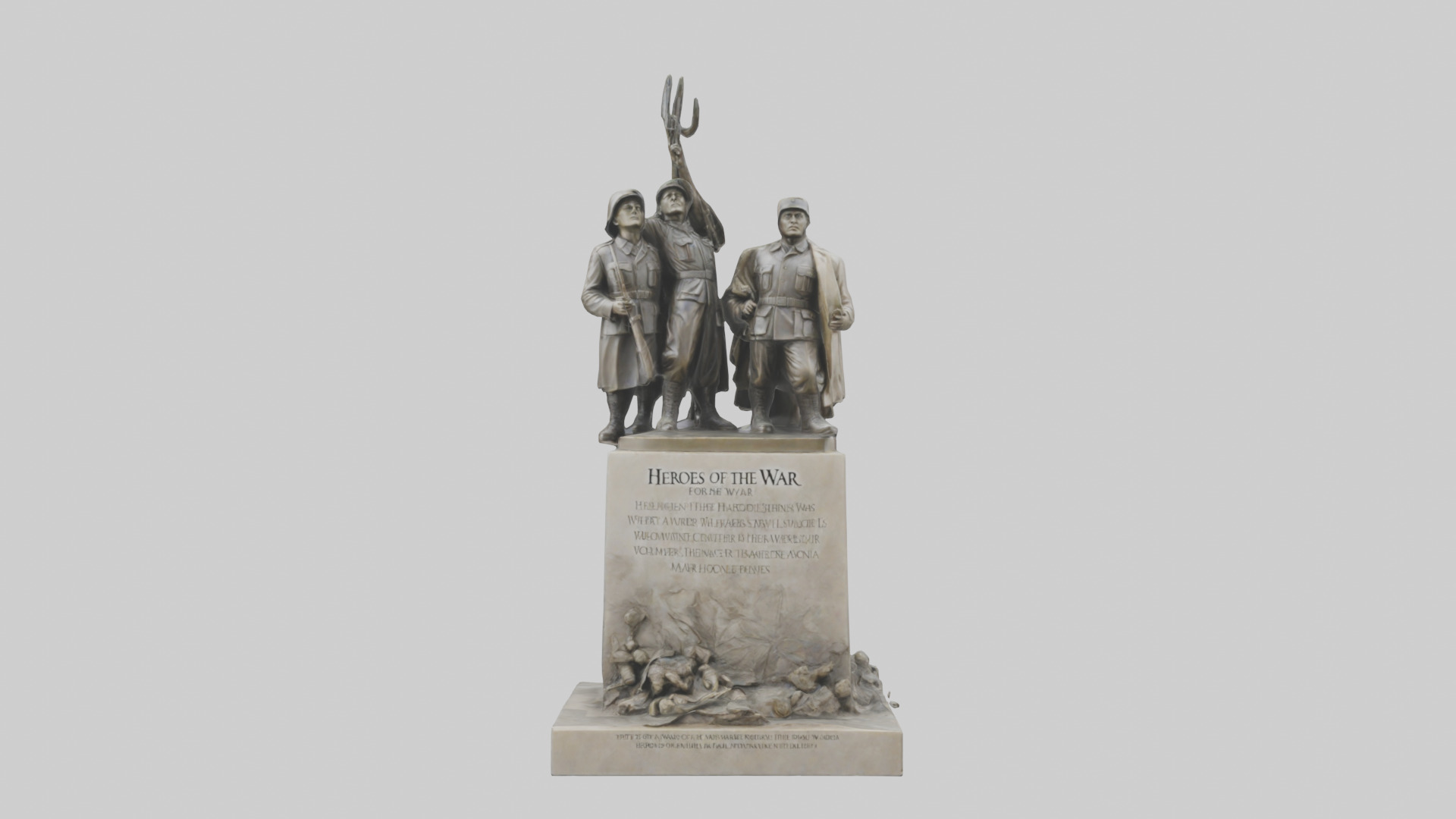 Heroes of the War for Peace statue model Low-poly 3D model_9