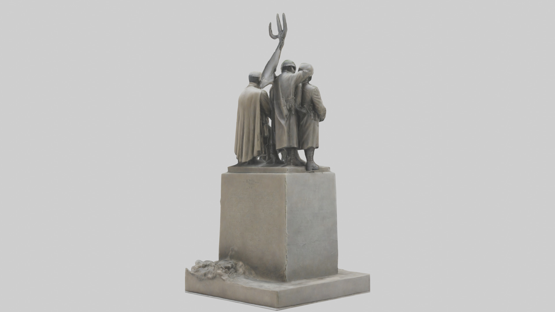 Heroes of the War for Peace statue model Low-poly 3D model_2