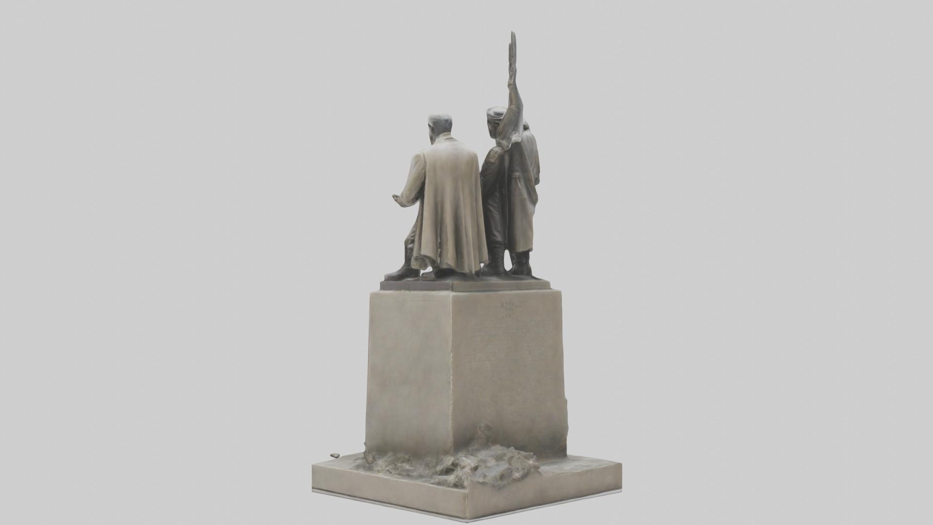 Heroes of the War for Peace statue model Low-poly 3D model_1
