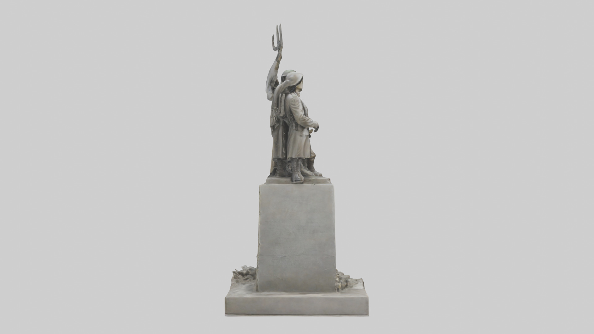 Heroes of the War for Peace statue model Low-poly 3D model_13
