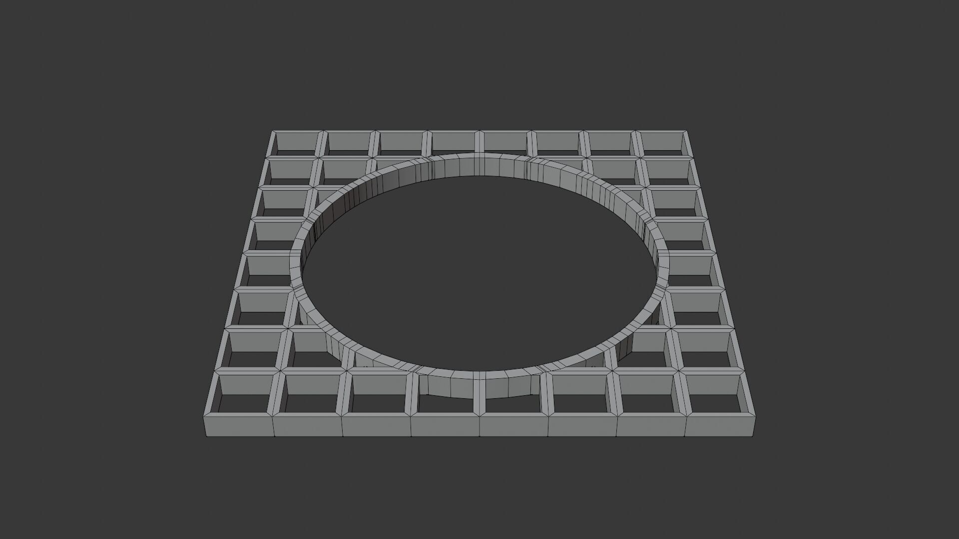 Steel Grating Flooring Low-poly 3D model_11