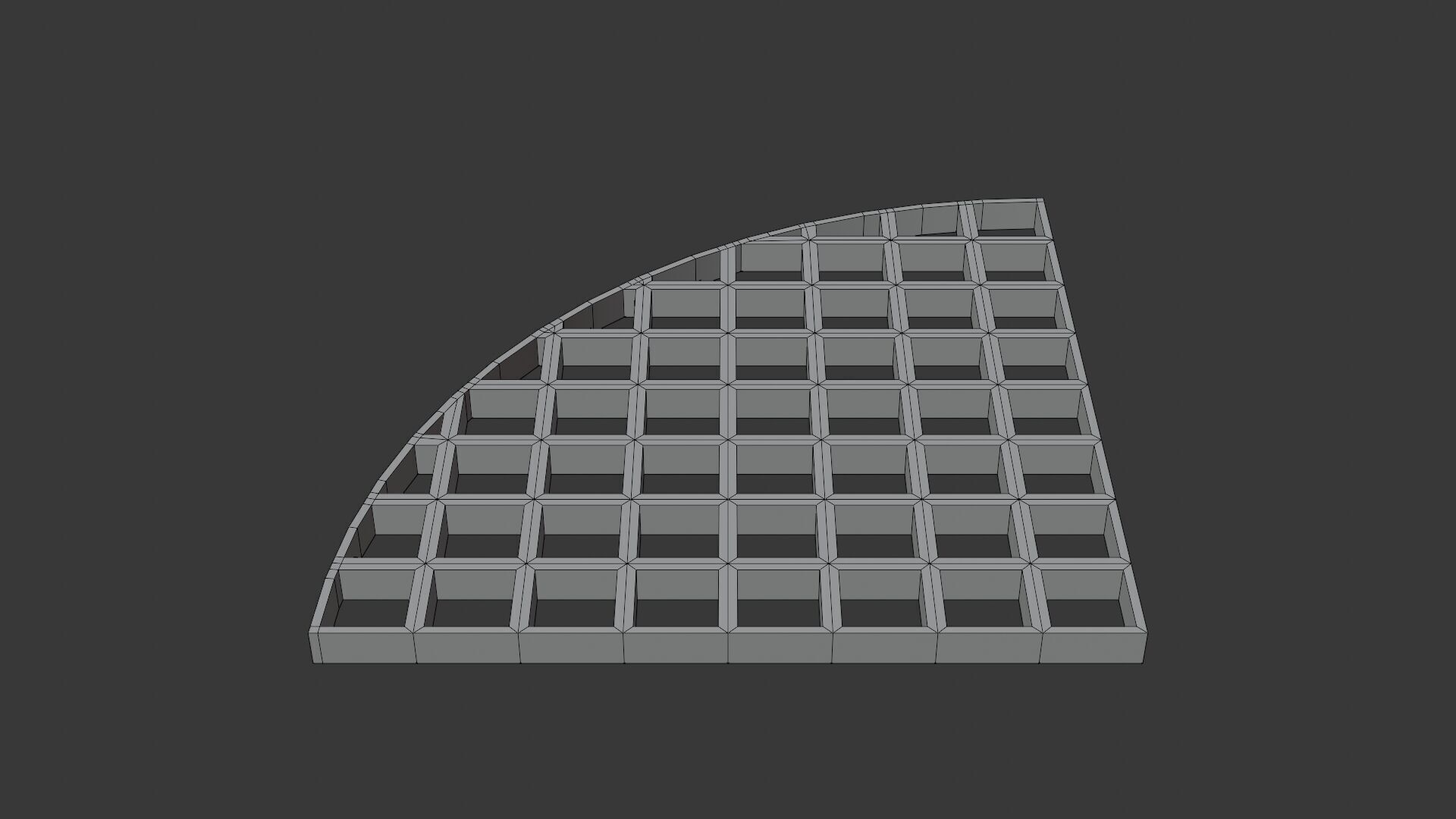 Steel Grating Flooring Low-poly 3D model_12