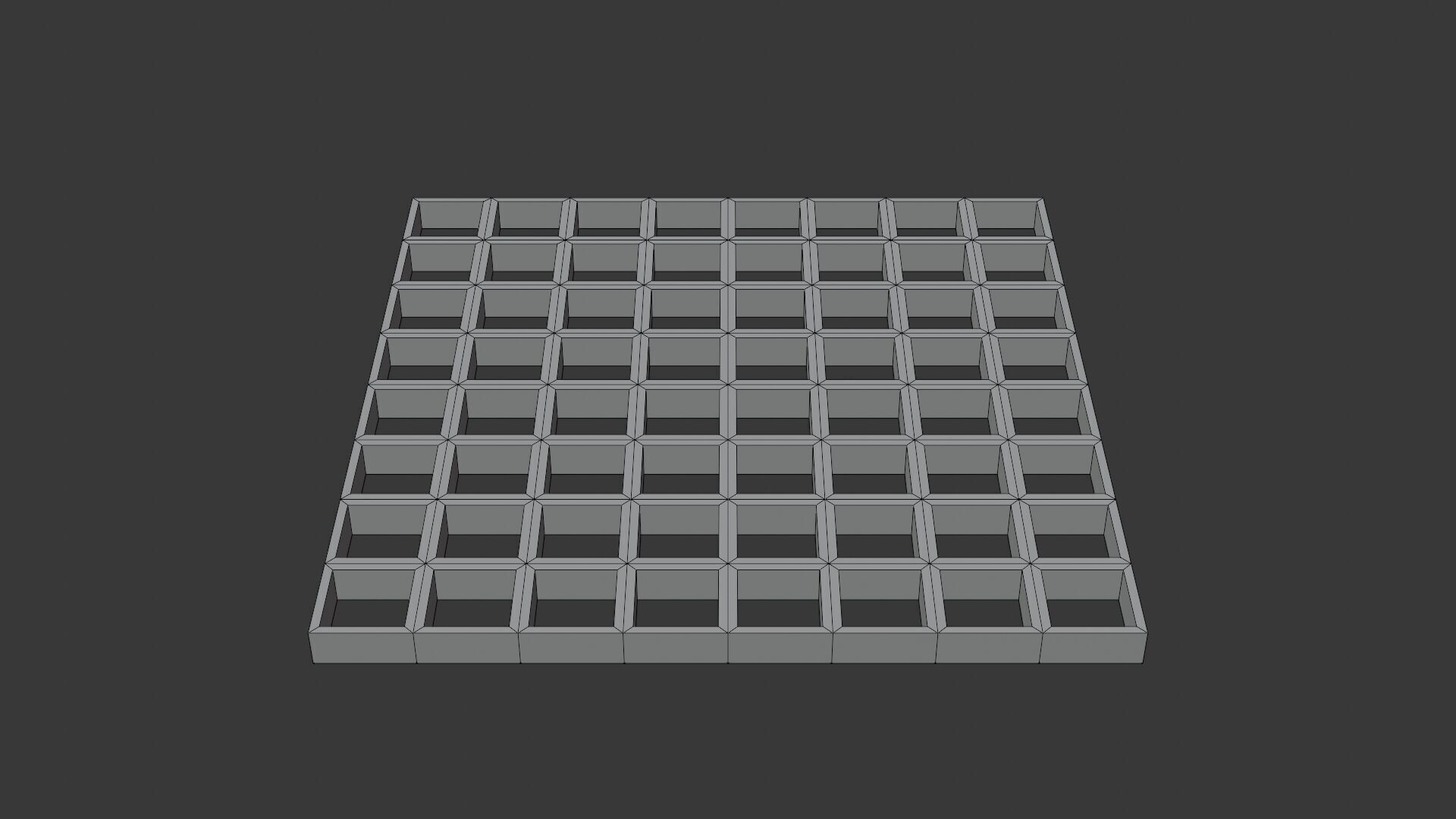 Steel Grating Flooring Low-poly 3D model_9