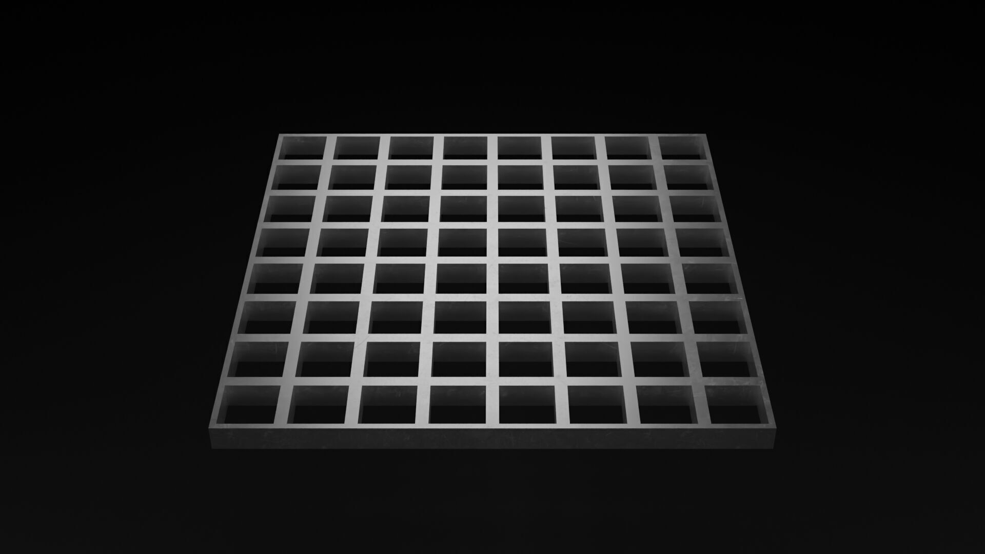 Steel Grating Flooring Low-poly 3D model_8