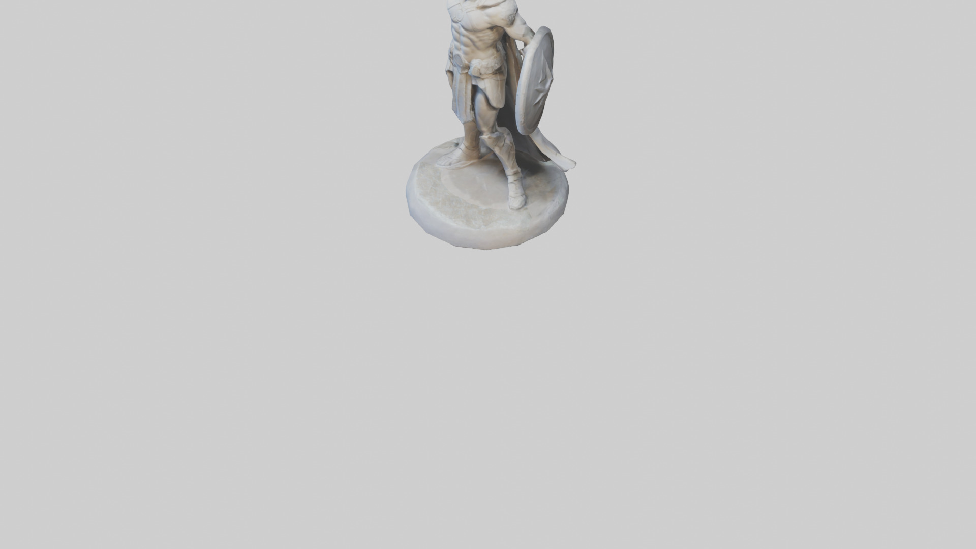 Heroic Battle Stance Sculpture model Low-poly 3D model_5