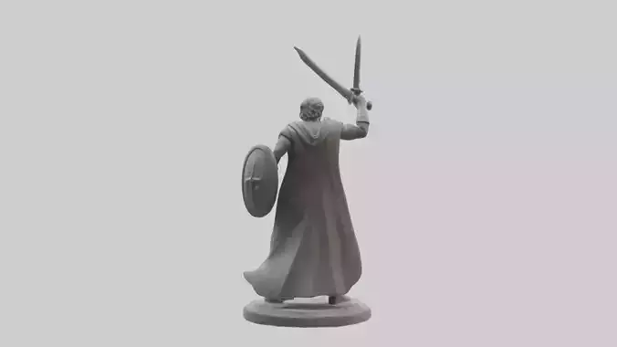 Heroic Battle Stance Sculpture model