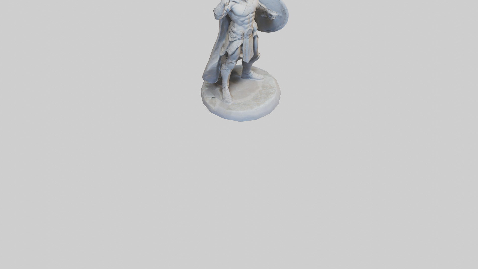 Heroic Battle Stance Sculpture model Low-poly 3D model_6