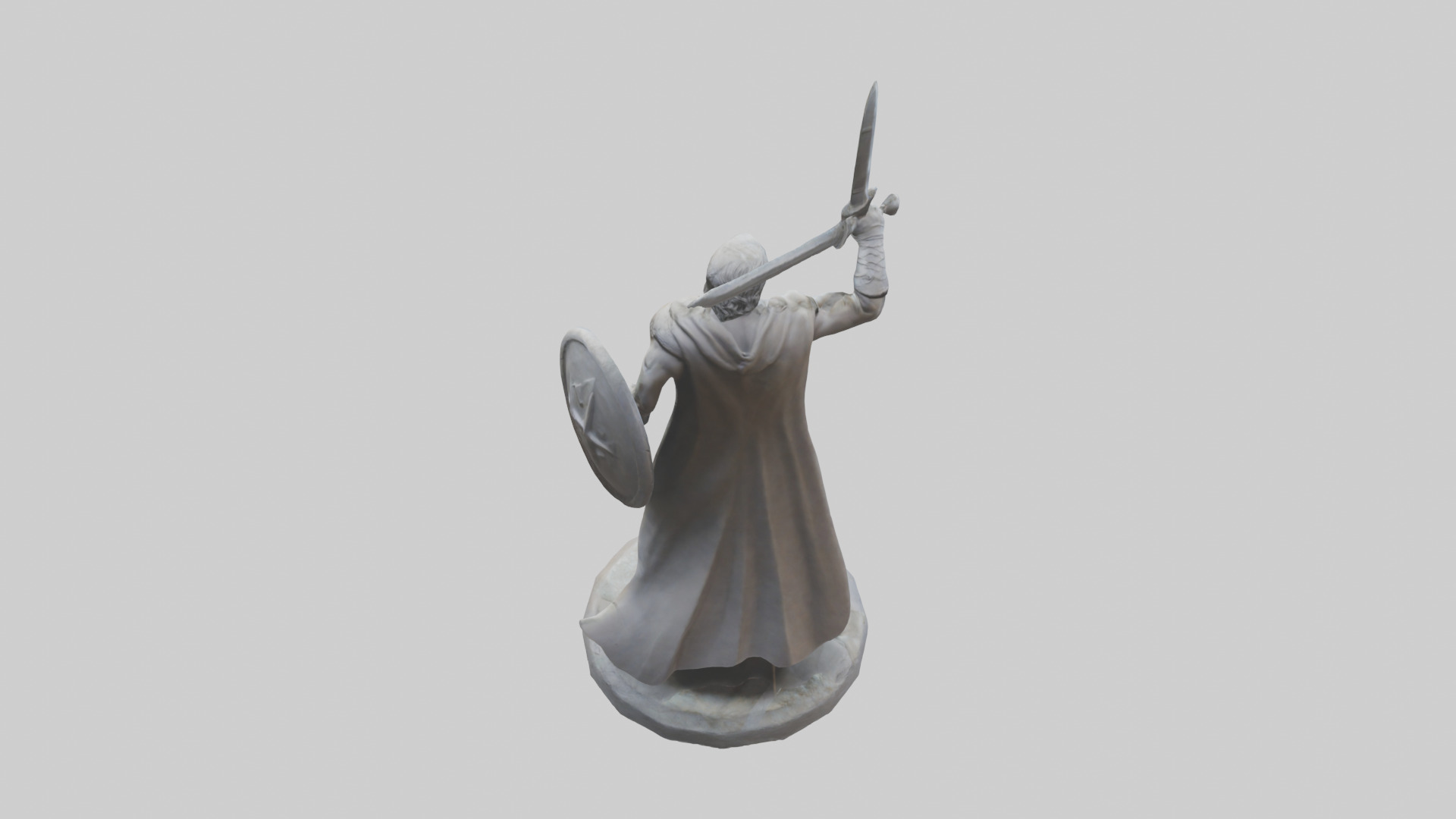 Heroic Battle Stance Sculpture model Low-poly 3D model_15