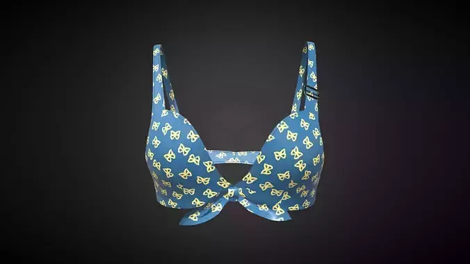 Girls Printed Bra V2 In Low Poly