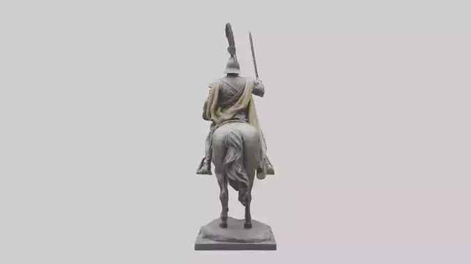 Heroic Cavalry Soldier Statue model