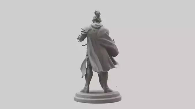 Heroic Fighter Statue model