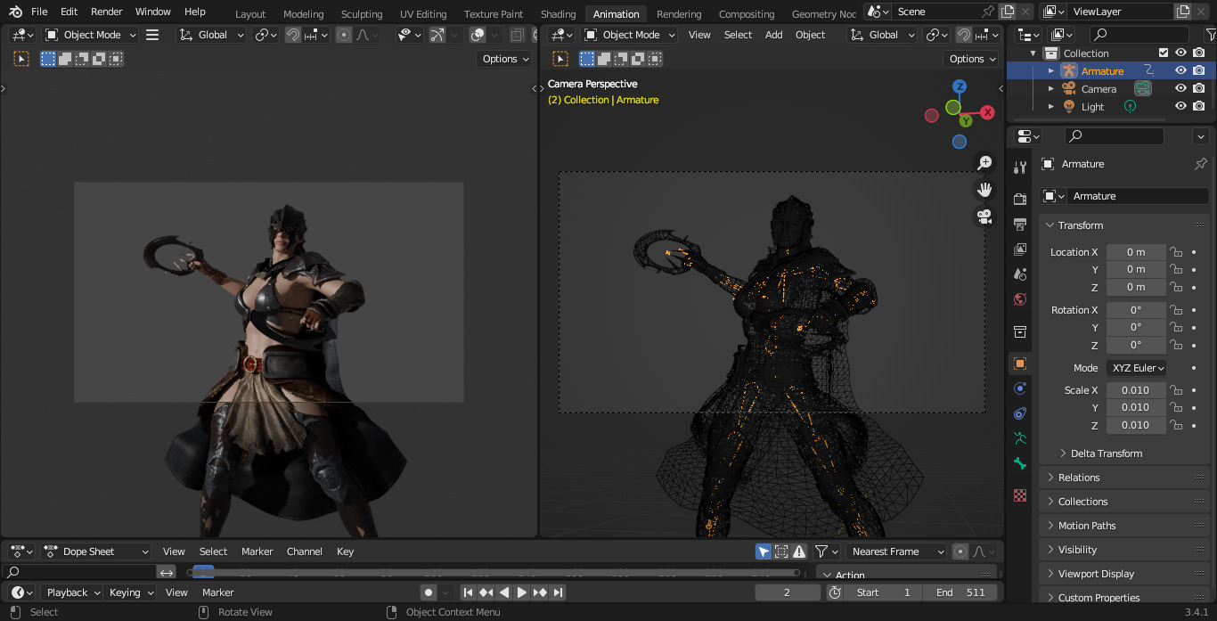 Dragon Rider Low-poly 3D model_22
