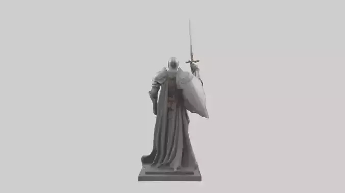 Heroic Knight with Sword Statue model