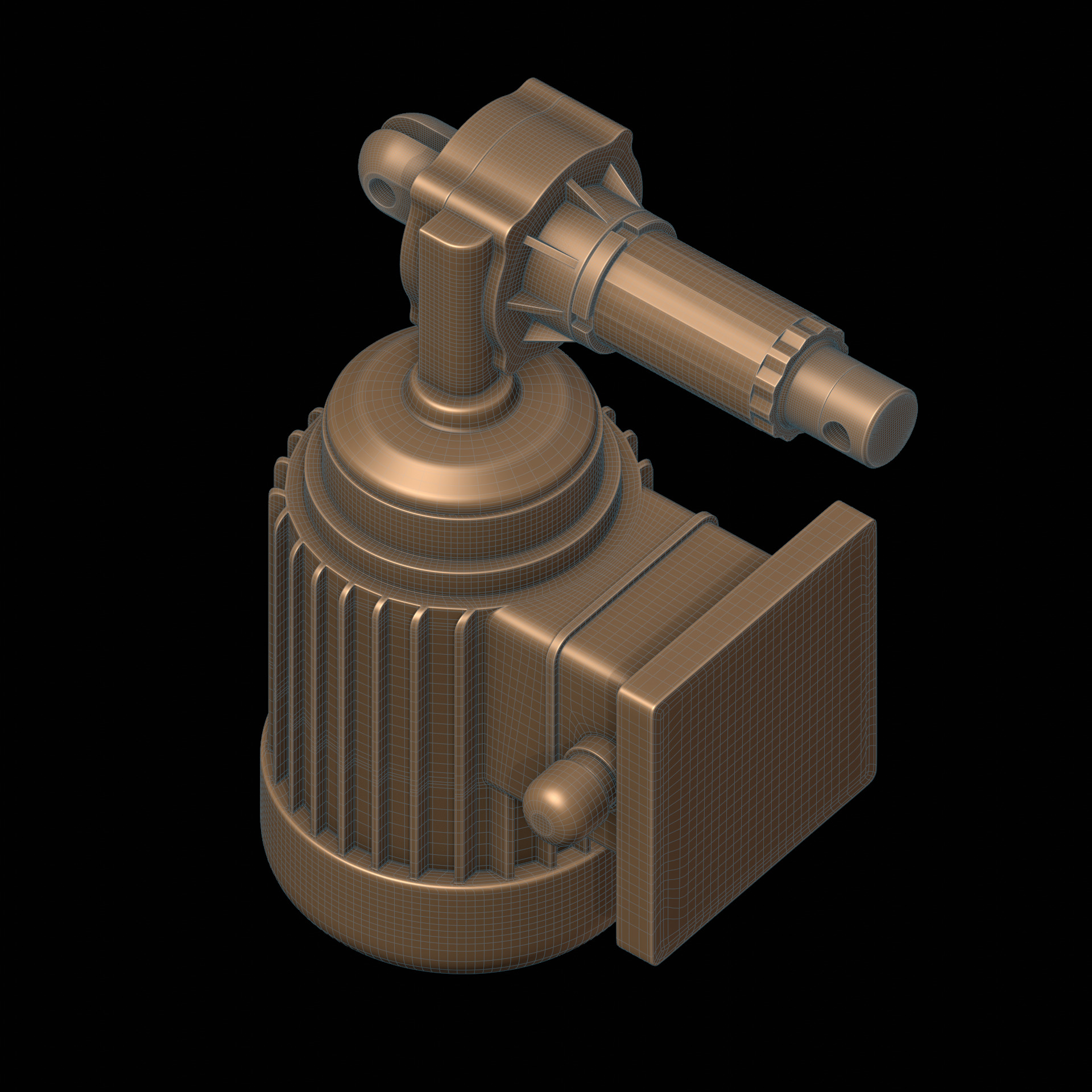 Subdivision Ready Industrial Mechanical Parts Kit-bash Pack 3D model_7