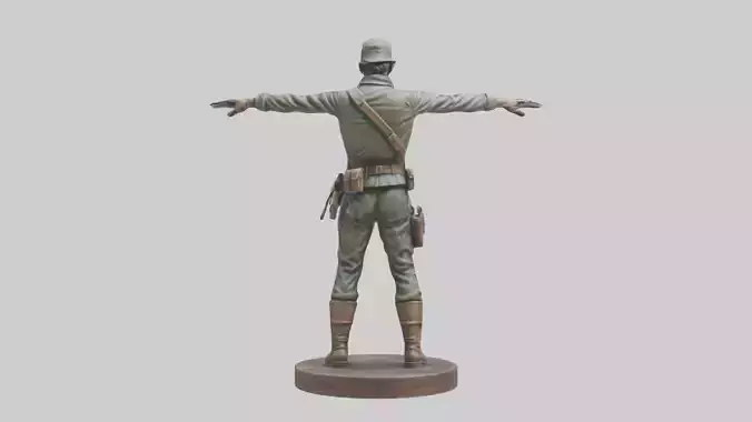 Heroic Soldier with Rifle Statue model