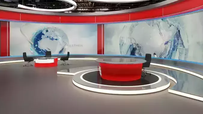 TV Studio News Set