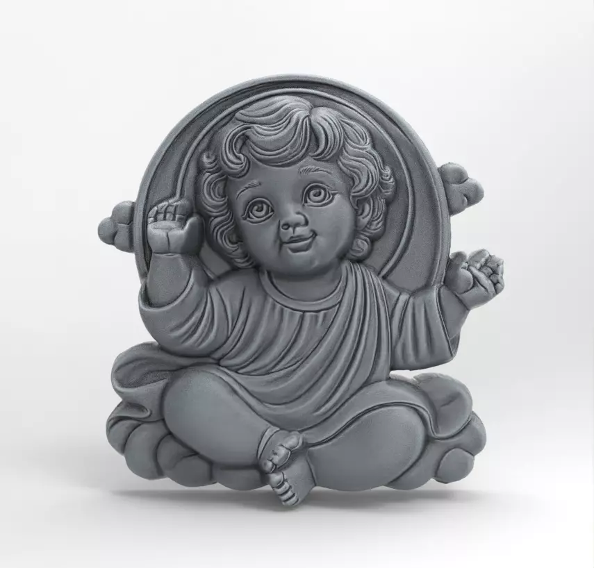 cute smile infant jesus cnc model 3D print model