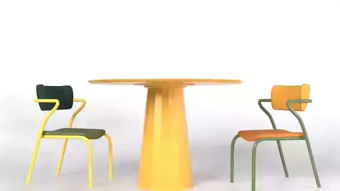 yellow table