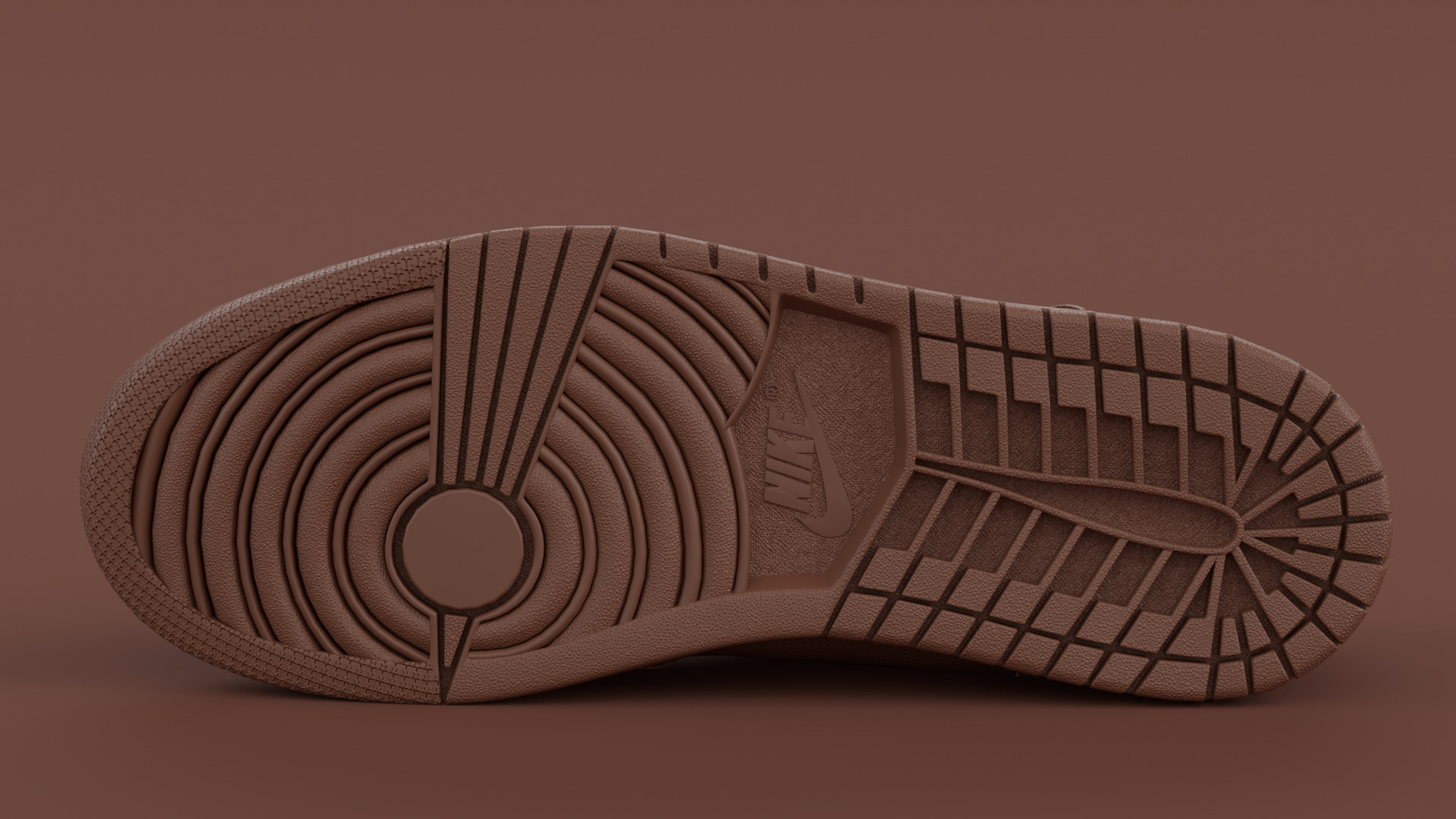 Air Jordan 1 Low Method of Make Cacao Wow Metallic Gold Low-poly 3D model_4