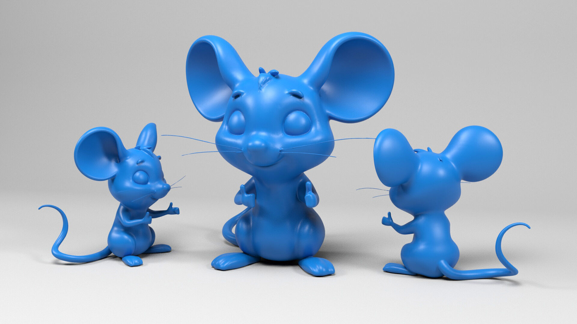 Cartoon mouse figure 3D print model_7