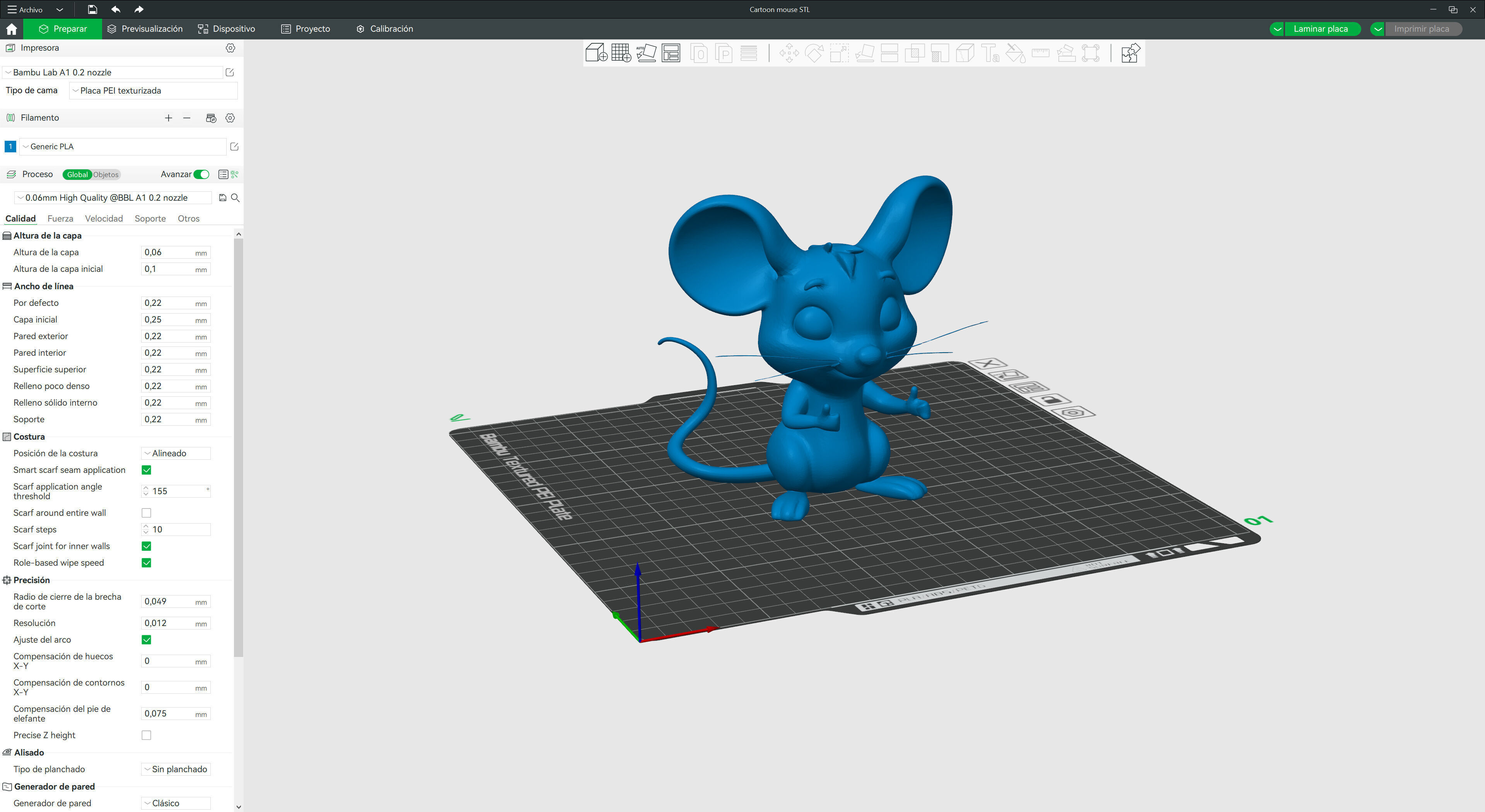 Cartoon mouse figure 3D print model_10